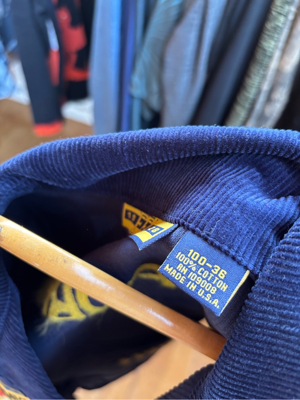 vintage blue corduroy FFA jacket - Picture 5 of 5
